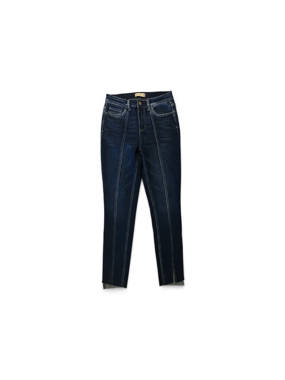 Altar’d State Vervet Jeans Size 26 Dark Blue Ankle Straight Leg Raw Hem EUC - Picture 2 of 5